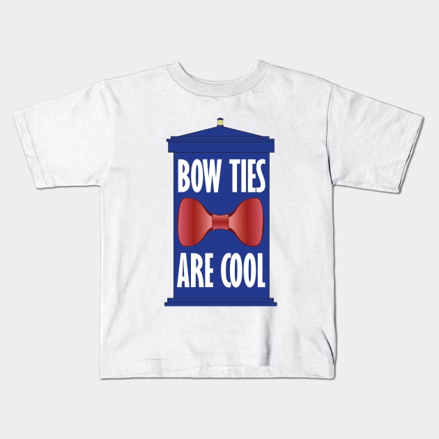 Bow Ties Are Cool - TARDIS - Doctor Who Kids T-Shirt by SOwenDesign